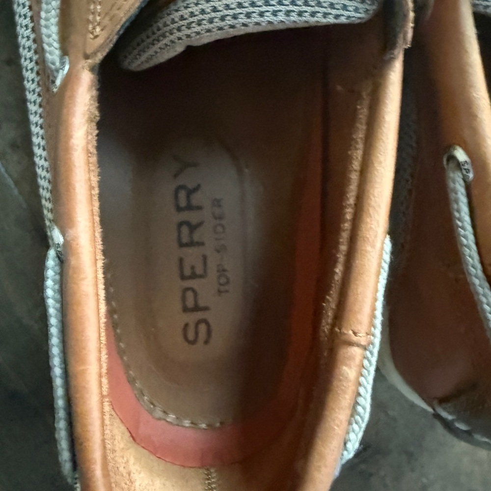 Worn once! Sperry Men's Brown Boat Shoes Sz 11 - Picture 2 of 4